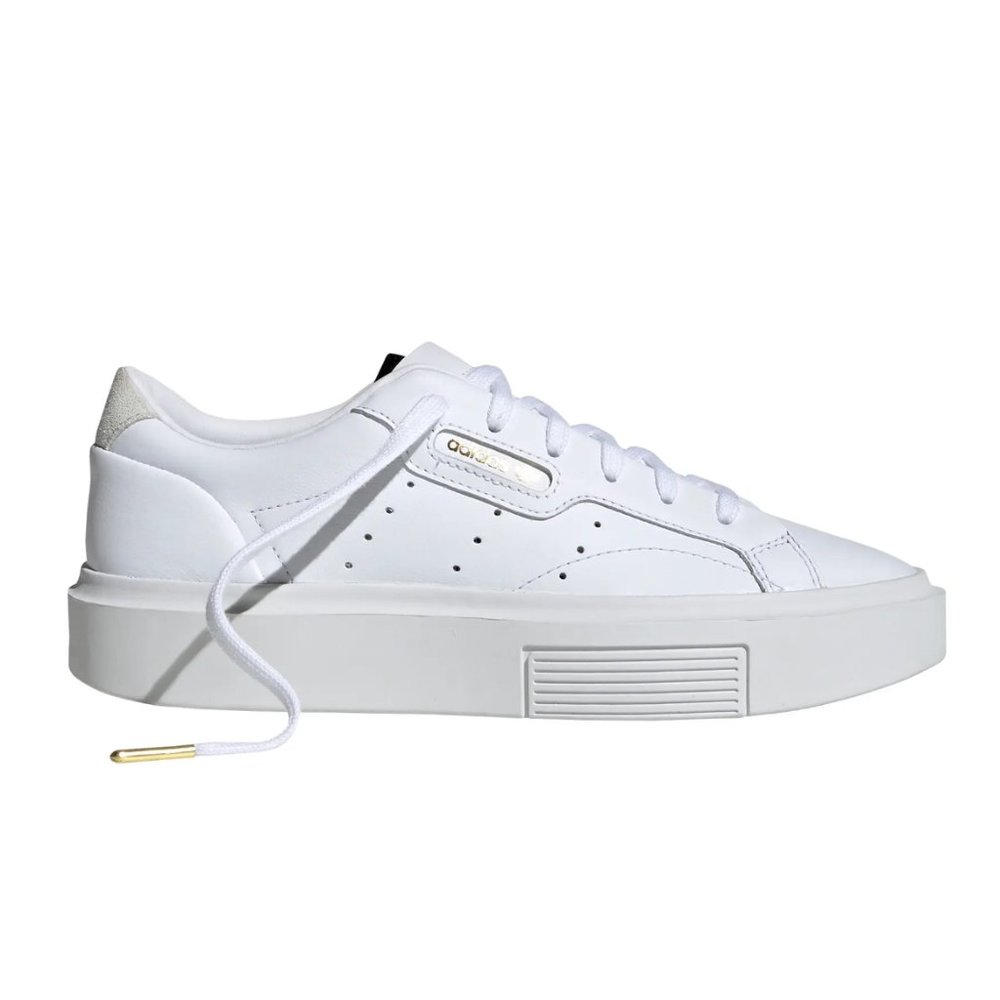 NEW Adidas Sleek Super Sneaker White Gold 11